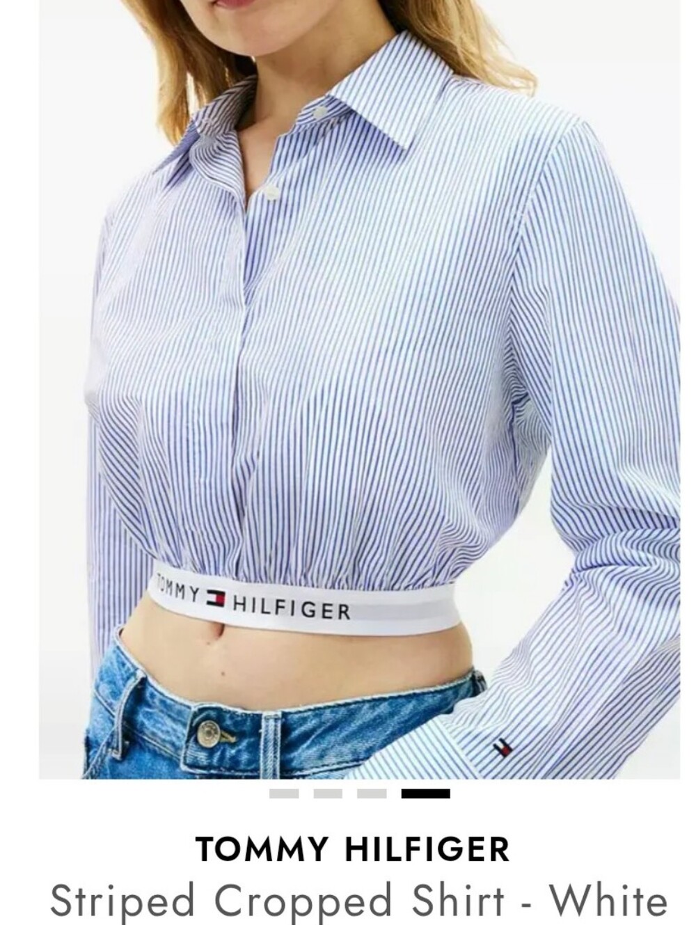 NWT Tommy Hilfiger Cropped Button Up